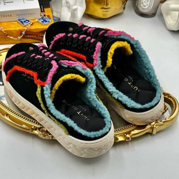 🆕 KURT GEIGER LONDON 🧿 NWOT Kensington Cupsole Mule Sneaker, Black Multi - 38 - Picture 6 of 13